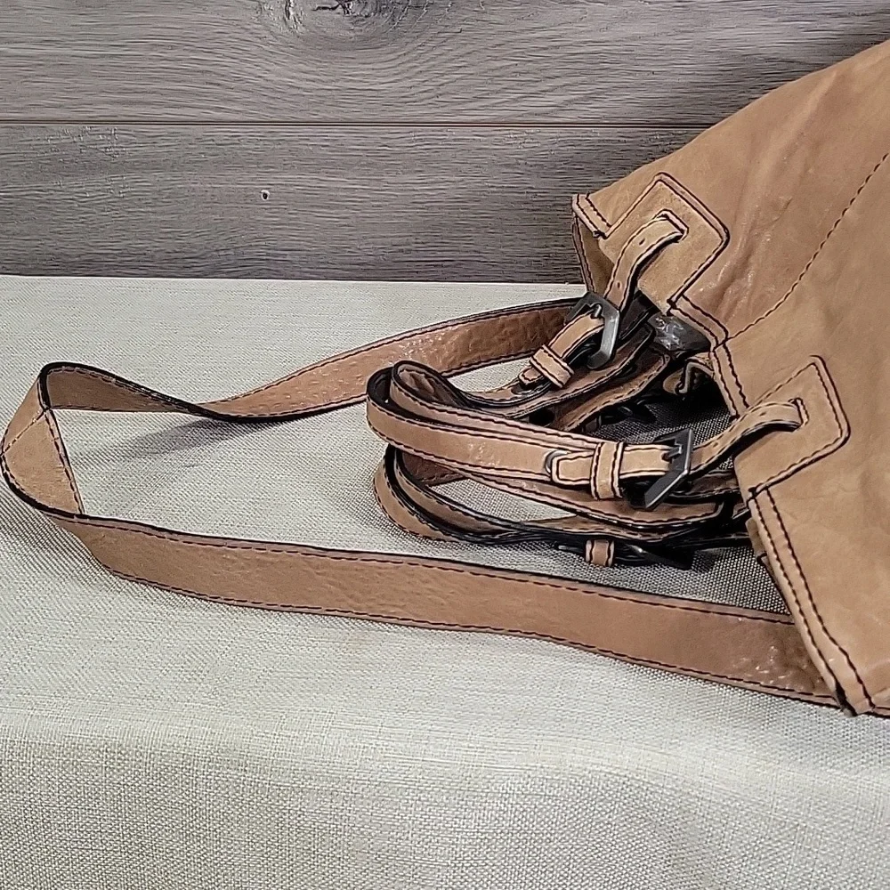 orYANY Brown Large Leather Shoulder Bag Tote Handbag